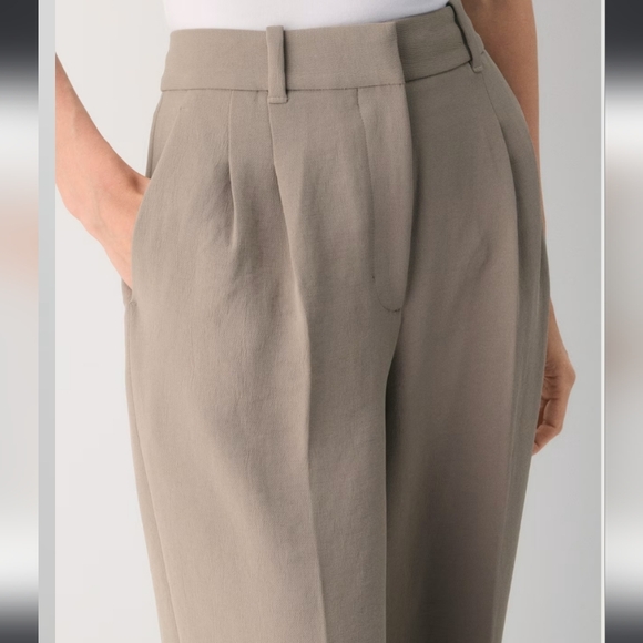 Aritzia Effortless Pants Nomad Taupe - Picture 2 of 9